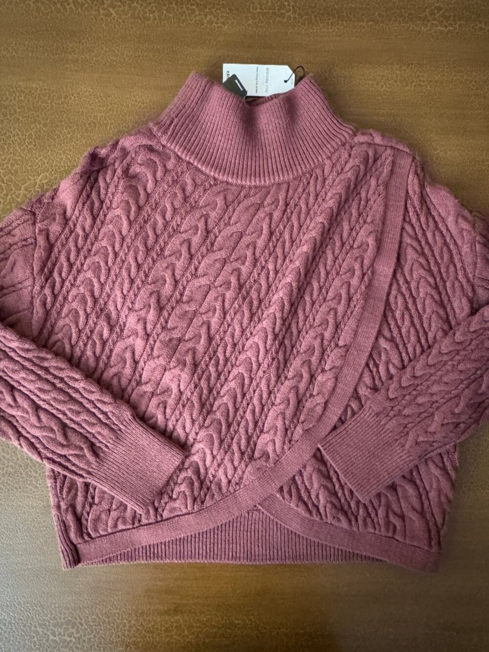 NWT Express CableKnit Design Knitted Sweater Reversible Style - Size Medium